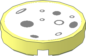 Tile  2 x  2 Round with Metallic Silver Circles and Ovals Sticker