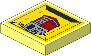 Tile  2 x  2 with Miniature Set 75827 Firehouse Headquarters Sticker