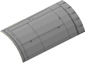 Sticker  3.7 x  7.7 with Panels and Lines Right (Formed)