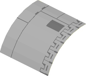 Sticker  3.7 x  3.7 with Panels and Lines Left (Formed)