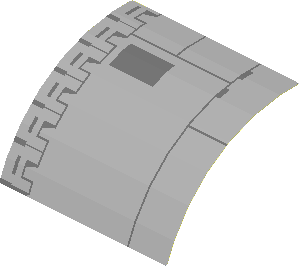 Sticker  3.7 x  3.7 with Panels and Lines Right (Formed)