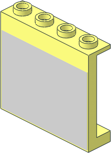 Panel  1 x  4 x  3 Reinforced with Chrome Silver Sticker on Outside