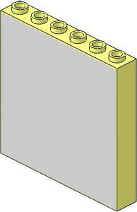 Panel  1 x  6 x  5 with Chrome Silver Mirror Sticker