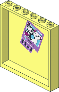 Panel  1 x  6 x  5 with Cats, "Ella" and Phone Numbers Sticker