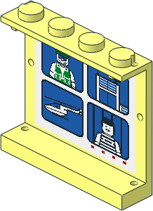 Panel  1 x  4 x  3 with Police Command Centre Monitors Sticker