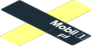 Sticker  0.8 x  3.0 with White Logos on Black Background Left