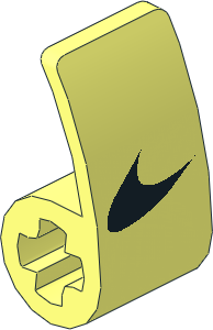 Technic Panel Curved  1 x  2 x  1 with Black McLaren Logo Pattern