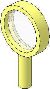 Minifig Tool Magnifying Glass with TransClear Lens