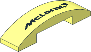Slope Brick Curved  4 x  1 Double with Black "McLaren" Logo Pattern