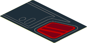 Sticker  1.7 x  2.8 with SW Dark Red Side Window and Grey Lines Right Model