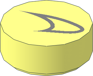 Tile  1 x  1 Round with Silver McLaren Logo Pattern