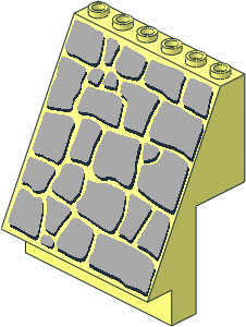 Panel  4 x  6 x  6 Sloped with Light Grey Rocks Pattern