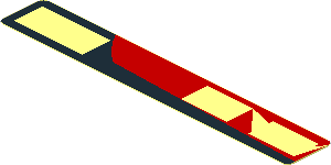 ~Sticker  0.6 x  3.8 with White Logos on Black and Red Background Right - Common Part