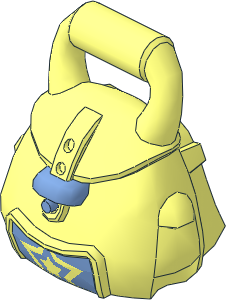 Figure Friends School Bag with Medium Blue Buckle and Star Pattern