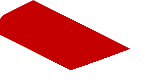 ~Sticker  0.8 x  1.6 with White Arc on Red Background Right -  Third Face