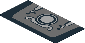 ~Sticker  1.8 x  4.0 with Tricolor Stripes and Engine on Red Background - Fourth Face