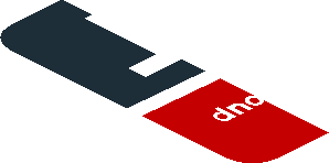 ~Sticker  0.8 x  1.9 with White Logos on Black and Red Background Right - Sixth Face