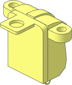 Minifig Backpack Openable Closed