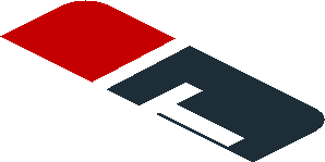 ~Sticker  0.8 x  1.9 with White Logos on Black and Red Background Left - First Face