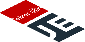 ~Sticker  0.8 x  1.9 with White Logos on Black and Red Background Left - Fourth Face