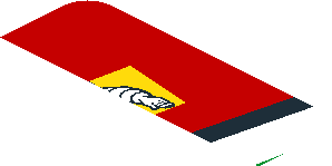 ~Sticker  0.8 x  1.9 with Michelin Logo and Green Triangle on Red Background Right - First Face