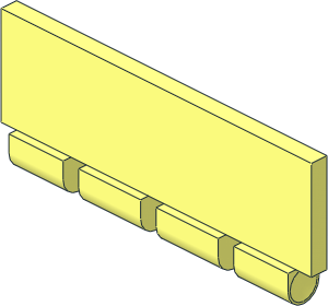 Windscreen  1 x  4 x  1.333 Bottom Hinge