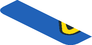 ~Sticker  0.8 x  1.9 with Headlamp on Red Background Right - Sixth Face