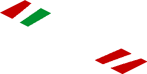 ~Sticker  1.9 x  1.8 with Logos and Tricolor Stripe on Red Background - Second Face