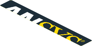 Sticker  0.8 x  5.8 with Upper Part of ANSYS Logo on Black Background