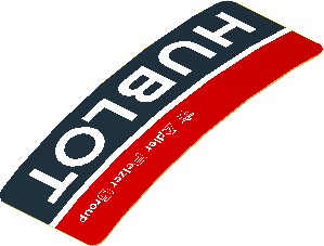 Sticker  0.8 x  1.9 with White Logos on Black and Red Background Right (Formed)