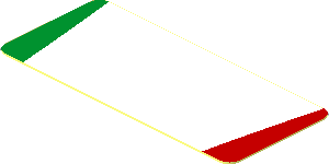 Sticker  0.8 x  1.8 with Tricolor Stripe