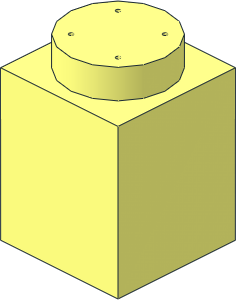 Container  3 x  3 x  3 Salt and Pepper Shaker Top (Needs Work)