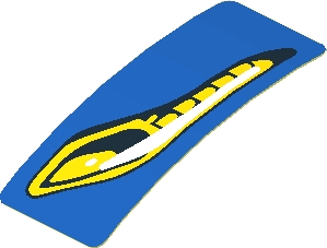 Sticker  0.8 x  1.9 with Headlamp on Red Background Left (Formed)