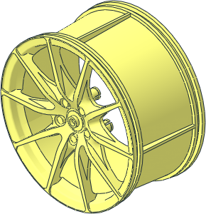 Wheel Rim 41 x 75 with  10 Spokes and  3 Pins