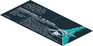 Sticker  7.2 x 15.0 with SW Imperial Shuttle Specifications