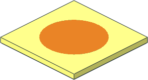 Tile  6 x  6 with Orange Disc Sticker