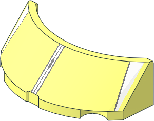 Windscreen  2 x  4 x  1 Curved White and Silver Window Frame Outline Pattern