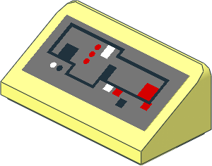 Slope Brick 31  1 x  2 x  0.667 with Buttons and Circuitry Sticker