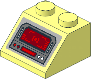 Slope Brick 45  2 x  2 with Viewscreen and Controls Sticker