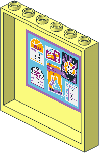 Panel  1 x  6 x  5 with "HLC" Bulletin Board Sticker