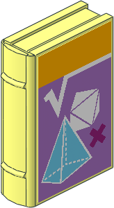 Minifig Book with Math Textbook with Geometric Figures Sticker