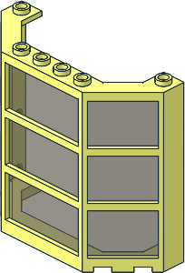 Window Bay  3 x  8 x  6 with Trans Brown Glass