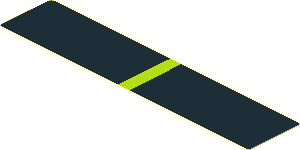 Sticker  0.9 x  3.9 with Lime Stripe on Black Background