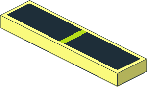 Tile  1 x  4 with Lime Stripe on Black Background Sticker