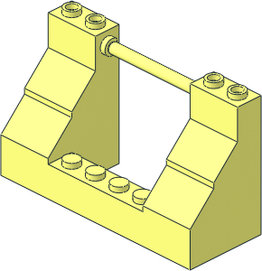 Brick  3 x  8 x  4 Sloped Railing