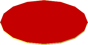 Sticker  0.8 x  0.8 Round with Red Surface