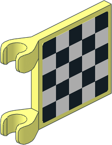 Flag  2 x  2 with Black and White Squares Sticker