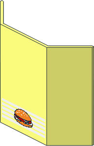 Glass for Window Bay  3 x  8 x  6 with Lines & Hamburger Pattern