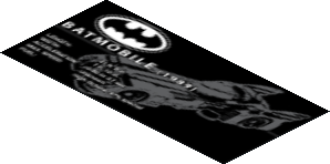 Sticker  7.2 x 15.2 with BATMOBILE (1989) Specification
