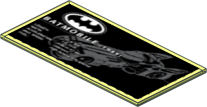 Tile  8 x 16 Type 2 with Batmobile (1989) Specifications Sticker